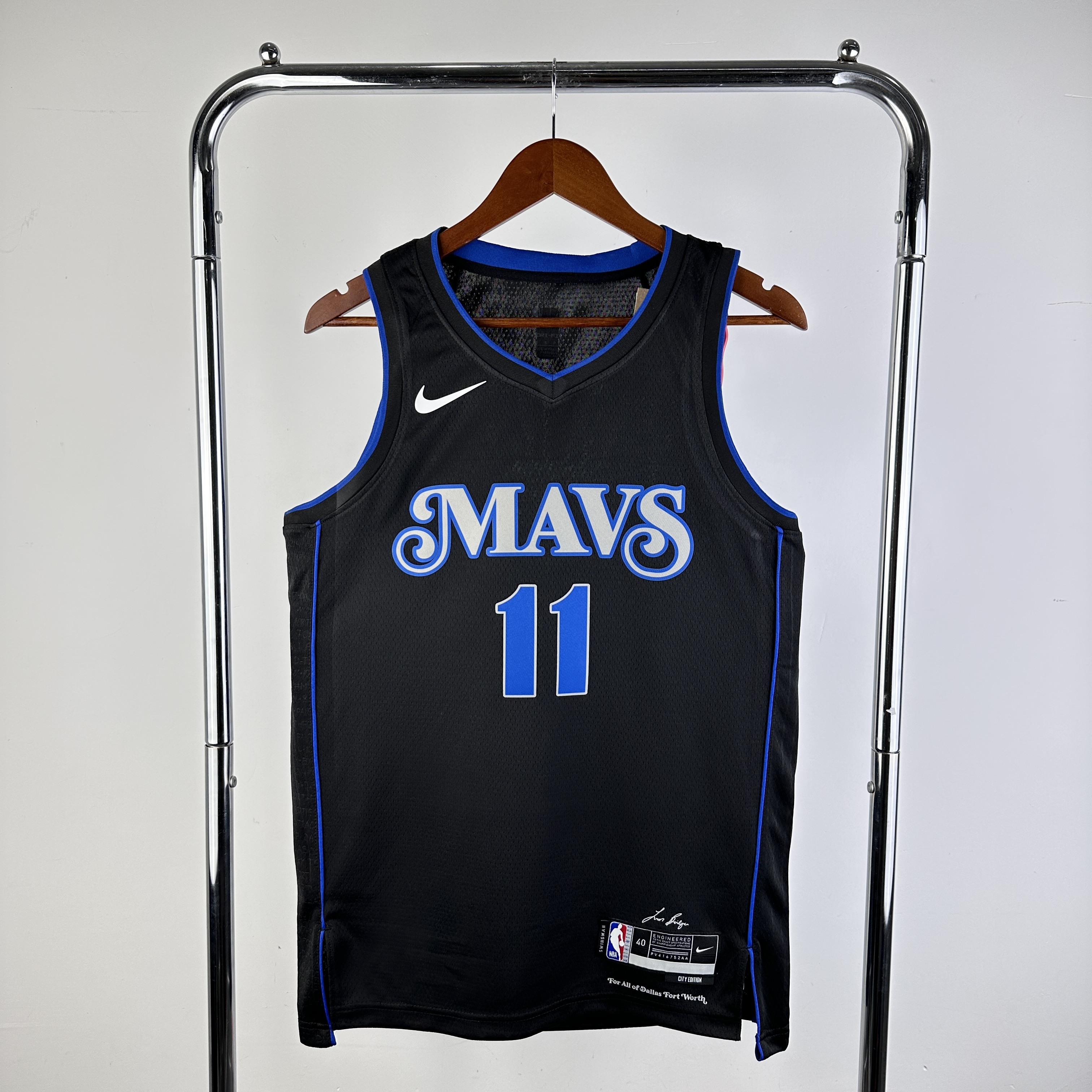 Men Dallas Mavericks #11 Irving Black City Edition Season Nike 2024 NBA Jersey